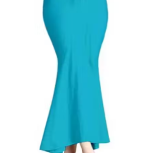 Women Cotton Petticoat Seamless | Saree Underskirt Inner Wear | Blue Colour Free Size | Adjustable Drawstring | Party & Wedding Wear