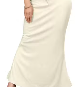 Women Cotton Petticoat Seamless | Saree Underskirt Inner Wear | Off White Colour Free Size | Adjustable Drawstring | Party & Wedding Wear