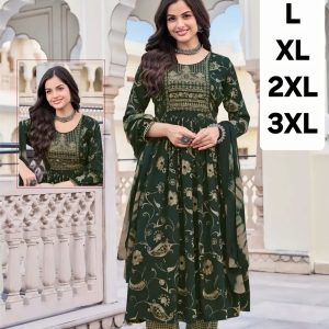 Embroiderd Anarkali Kurtha Suit
